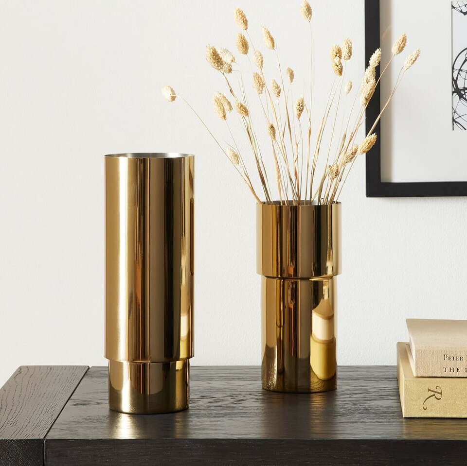 Brass & Enamel Tube Vases West Elm Australia